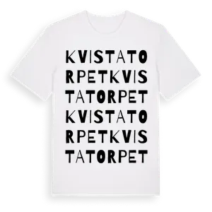 Kvistatorpet ordlek t-shirt – ekologisk bomull t-shirt från Pinshirt
