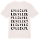 Vintage White t-shirt med Kylle ordlek t-shirt