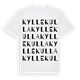 White t-shirt med Kyllekulla ordlek t-shirt
