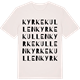 Vintage White t-shirt med Kyrkekullen ordlek t-shirt