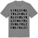 Mid Heather Gray t-shirt med Kyrkemo ordlek t-shirt