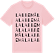 Pink Cotton t-shirt med Labbemåla ordlek t-shirt