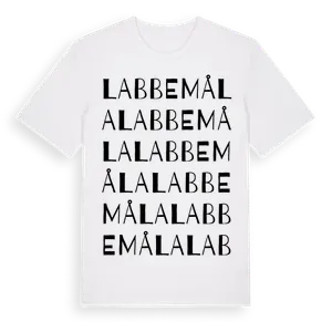Labbemåla ordlek t-shirt – ekologisk bomull t-shirt från Pinshirt