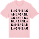 Pink Cotton t-shirt med Lagan ordlek t-shirt