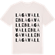 Vintage White t-shirt med Lagavallen ordlek t-shirt