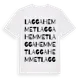 White t-shirt med Laggahemmet ordlek t-shirt