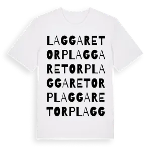 Laggaretorp ordlek t-shirt – ekologisk bomull t-shirt från Pinshirt