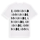 White t-shirt med Lammamad ordlek t-shirt