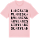 Pink Cotton t-shirt med Laneskärv ordlek t-shirt