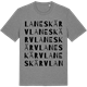 Mid Heather Gray t-shirt med Laneskärv ordlek t-shirt