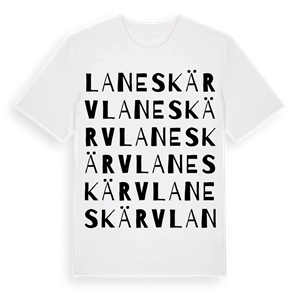 Laneskärv ordlek t-shirt – ekologisk bomull t-shirt från Pinshirt