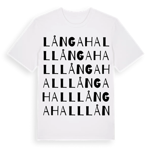 Långahall ordlek t-shirt – ekologisk bomull t-shirt från Pinshirt