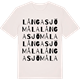 Vintage White t-shirt med Långasjömåla ordlek t-shirt