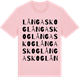 Pink Cotton t-shirt med Långaskog ordlek t-shirt