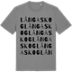 Mid Heather Gray t-shirt med Långaskog ordlek t-shirt