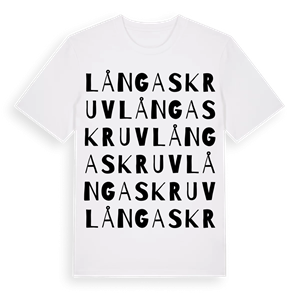 Långaskruv ordlek t-shirt – ekologisk bomull t-shirt från Pinshirt