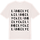 Vintage White t-shirt med Långelycke ordlek t-shirt