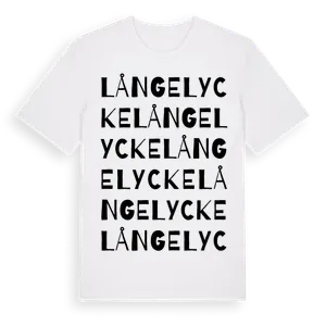 Långelycke ordlek t-shirt – ekologisk bomull t-shirt från Pinshirt