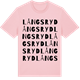 Pink Cotton t-shirt med Långsryd ordlek t-shirt