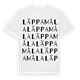 White t-shirt med Läppamåla ordlek t-shirt