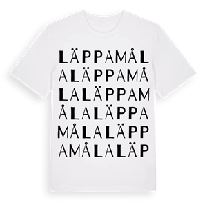Läppamåla ordlek t-shirt – ekologisk bomull t-shirt från Pinshirt