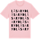 Pink Cotton t-shirt med Läsaryd ordlek t-shirt
