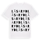 White t-shirt med Läsaryd ordlek t-shirt