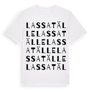 Lassatälle ordlek t-shirt – ekologisk bomull t-shirt från Pinshirt