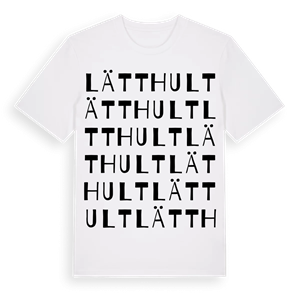 Lätthult ordlek t-shirt – ekologisk bomull t-shirt från Pinshirt