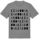 Mid Heather Gray t-shirt med Leaboda ordlek t-shirt