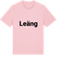 Pink Cotton t-shirt med Leäng fetstil t-shirt