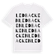 White t-shirt med Ledbacken ordlek t-shirt