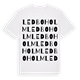 White t-shirt med Ledboholm ordlek t-shirt