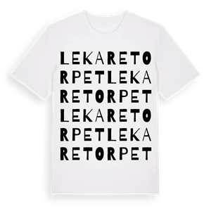Lekaretorpet ordlek t-shirt – ekologisk bomull t-shirt från Pinshirt