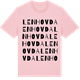 Pink Cotton t-shirt med Lenhovda ordlek t-shirt