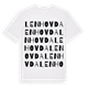 White t-shirt med Lenhovda ordlek t-shirt