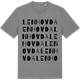 Mid Heather Gray t-shirt med Lenhovda ordlek t-shirt