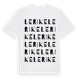White t-shirt med Lerike ordlek t-shirt