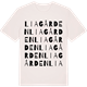 Vintage White t-shirt med Liagården ordlek t-shirt