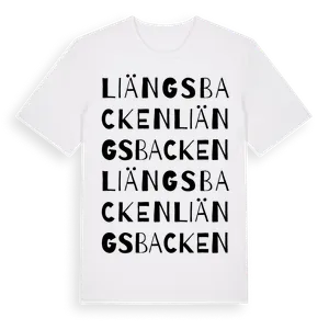 Liängsbacken ordlek t-shirt – ekologisk bomull t-shirt från Pinshirt