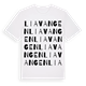 White t-shirt med Liavangen ordlek t-shirt