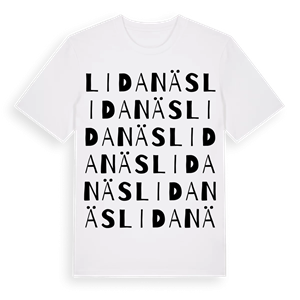 Lidanäs ordlek t-shirt – ekologisk bomull t-shirt från Pinshirt