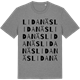 Mid Heather Gray t-shirt med Lidanäs ordlek t-shirt