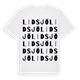 White t-shirt med Lidsjö ordlek t-shirt
