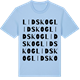 Blue Soul t-shirt med Lidskog ordlek t-shirt