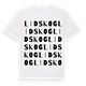 White t-shirt med Lidskog ordlek t-shirt