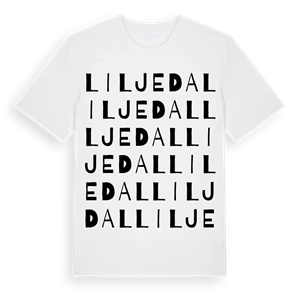 Liljedal ordlek t-shirt – ekologisk bomull t-shirt från Pinshirt