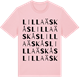Pink Cotton t-shirt med Lilla Äskås ordlek t-shirt
