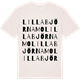 Vintage White t-shirt med Lilla Björnamo ordlek t-shirt