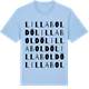 Blue Soul t-shirt med Lilla Boldö ordlek t-shirt